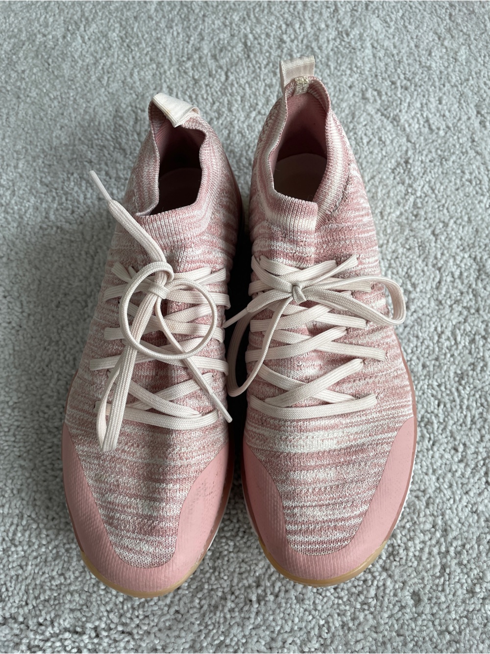 Women's Reebok Pink Knit Lace-Up Cross Training Sneakers